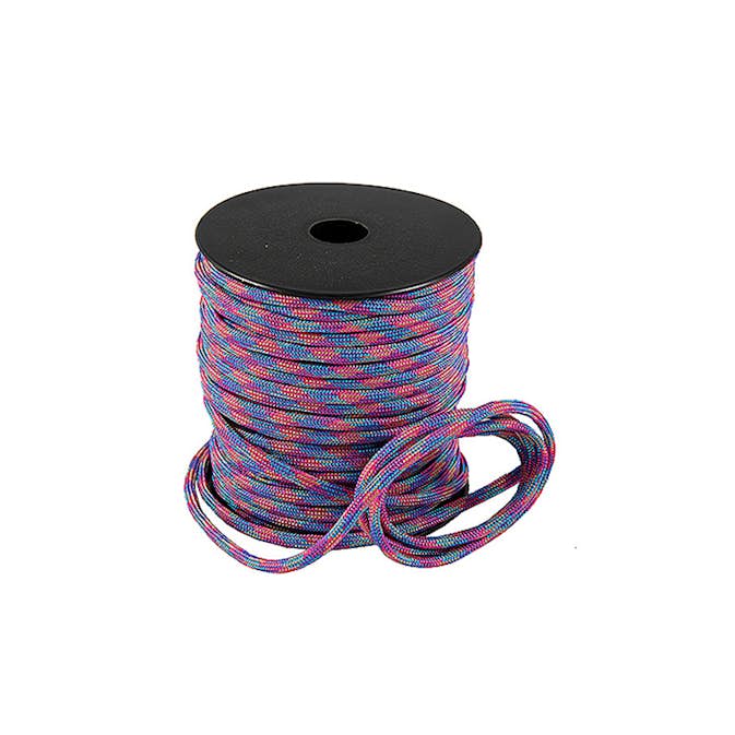 Polyestertråd ABA Skol Regnbågsfärgad Paracord Ø 4 mm Blå/rosa/lila