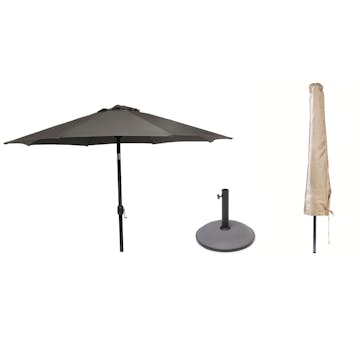 Parasollset Hillerstorp med Parasollfot och Skydd