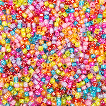 Plastpärlor ABA Skol Tärningar A-Ö A-Ö 0-9 900 st