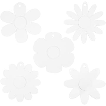 Pappfigur Creativ Company Blommor Vit D20 cm 400 g 5x3 St/1 Förp