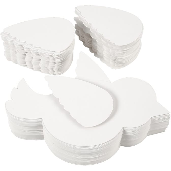 Pappfigur Creativ Company Fåglar Vit L25 cm 400 g 100 Set/1 Förp
