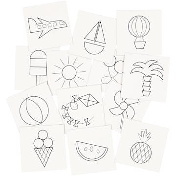 Förtryckta Motiv Creativ Company Memory Vit Stl 7x7 cm 400 g 1 Set