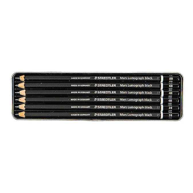 Blyertspennor Staedtler Mars Lumograph Black 6 st