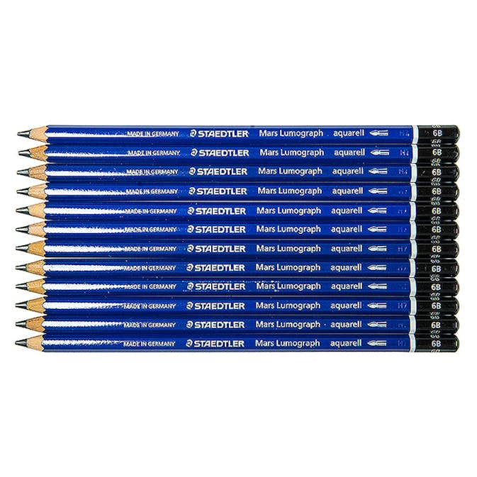 Akvarellpennor Staedtlerl Lumograph Grafit 6B 12 st
