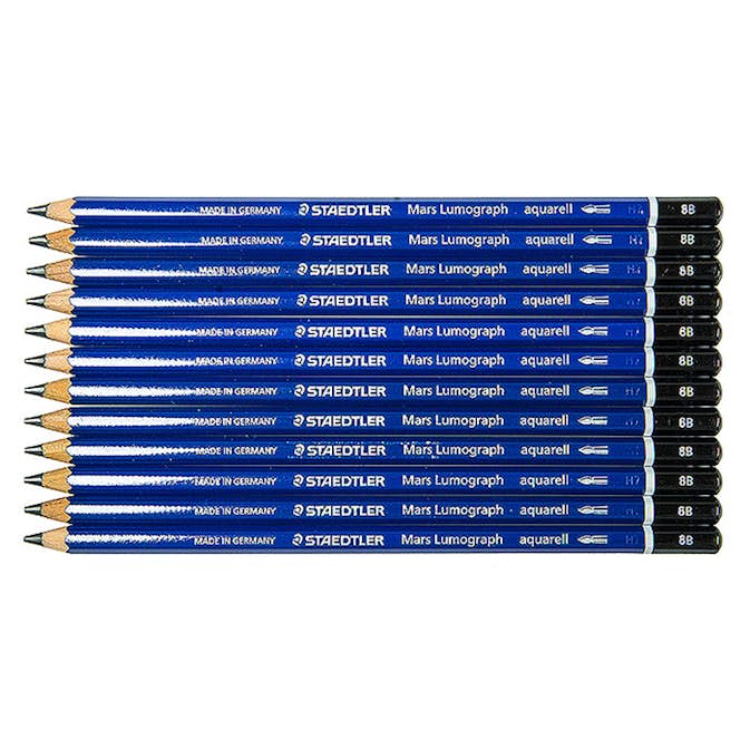 Akvarellpennor Staedtlerl Lumograph Grafit 8B 12 st