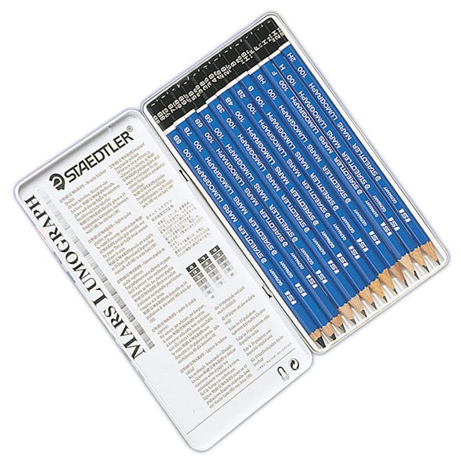 Blyertspennor Staedtlerl Mars Lumograph 12 st 8B-2H