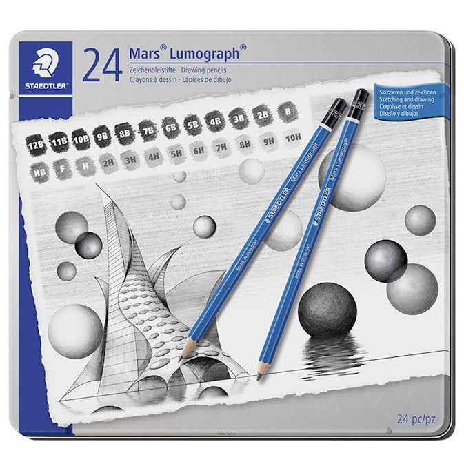 Blyertspennor ABA Skol Mars Lumograph 24 Olika