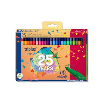 Fiberspetspennor ABA Skol Staedtler jubileumsset 20+5 styck