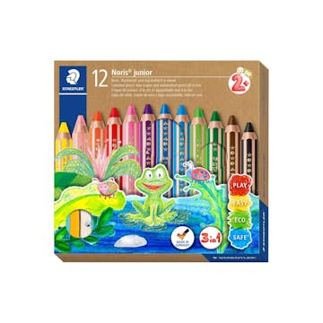 Färgpennor ABA Skol Staedtler Noris Junior 140 12 färger