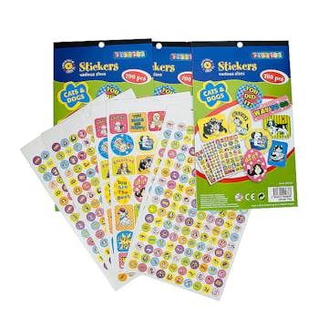 Stickers ABA Skol Hundar Hundar Katter 2100 st