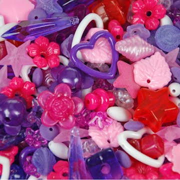 Plastpärlor ABA Skol Lila/rosa 1 0 st