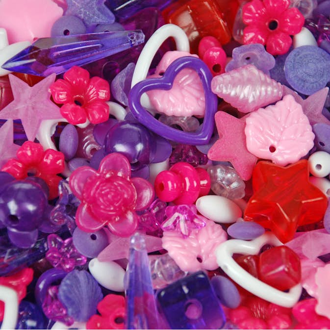 Plastpärlor ABA Skol Lila/rosa 1 0 st