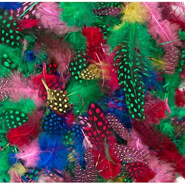 Fjädrar ABA Skol Pärlhönsfjädrar 100 st