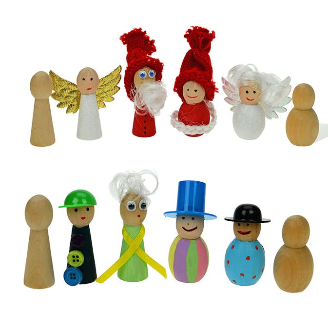 Träfigurer ABA Skol 50 st
