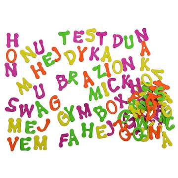 Dekorgummi ABA Skol Bokstäver 400 st