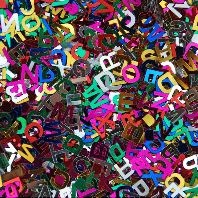 Paljetter ABA Skol Alfabet 50 G