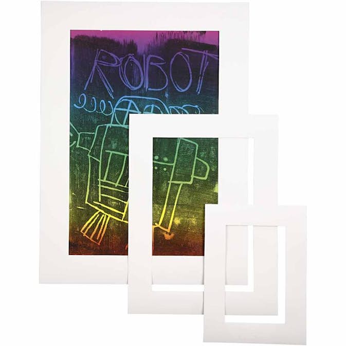 Passepartoutramar Creativ Company A3, A4, A5, Tjocklek 0,4 mm Vit 75 St/1 Förp