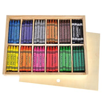 Vaxkrita ABA Skol Jumbo 144 st I Trälåda