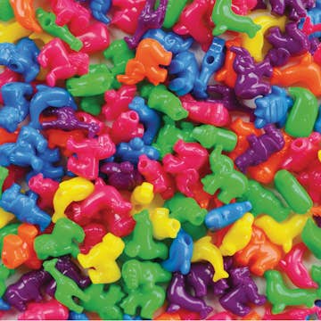 Plastpärlor ABA Skol stora Djur 250 st
