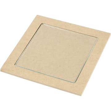 Grytunderlägg Creativ Company med Glasplatta Stl 15x15x0,5 cm 6 st/1 Förp