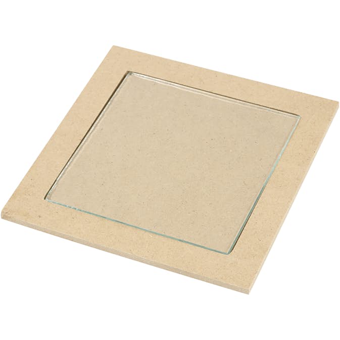 Grytunderlägg Creativ Company med Glasplatta Stl 15x15x0,5 cm 6 st/1 Förp