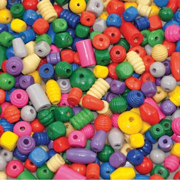 Träpärlor ABA Skol Blandade Färger 250 G