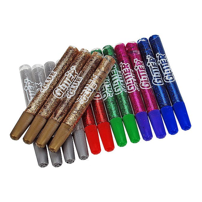 Glitterlim ABA Skol 6 Olika Färger 15 ml 16 st