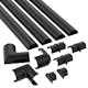 Kabelkanal D-LINE Kabelhanteringssats Svart 30x15 3x1.0m Självhäftande