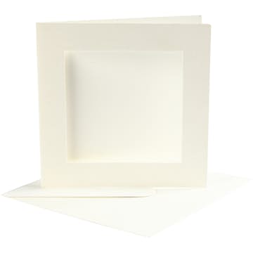 Passepartoutkort Creativ Company med kuvert KortStl 12,5x12,5 cm KuvertStl 13,5x13,5 cm 10 set/1 Förp