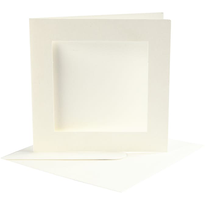 Passepartoutkort Creativ Company med kuvert KortStl 12,5x12,5 cm KuvertStl 13,5x13,5 cm 10 set/1 Förp