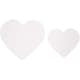 Pappfigur Creativ Company Hjärtan Vit Stl 6+8,5 cm 240 g 50 St/1 Förp