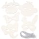 Djurmasker Creativ Company Vit 230 g 100 St/1 Förp