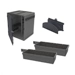 Städskåpssats Beslag Design 4-delar Mörkgrå