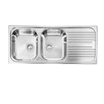 Infälld Diskbänk DecoSteel Atlantic 30 Rostfri Vändbar Dubbel Diskho