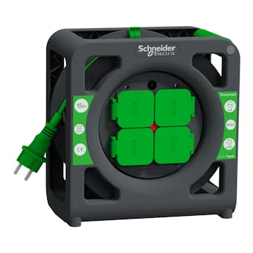 Kabelvinda Schneider Electric Thorsman HO5VVF 3G1.0 IP44 Schuko