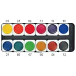 Akvarellfärg ABA Skol 12 st