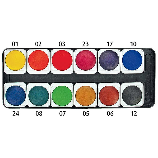 Akvarellfärg ABA Skol 12 st