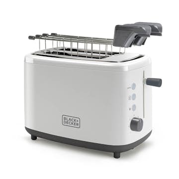 Brödrost Black+Decker 2-Skivor Vit