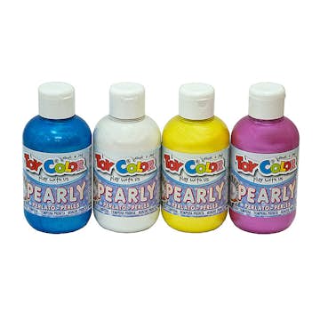 Färg ABA Skol Ready Mixed 4 Pearliscerande Färger x250 ml