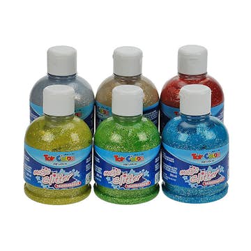 Effektfärg ABA Skol Glitterfärg 6x250 ml