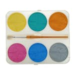 Färgblock ABA Skol Vattenfärg Pärlemoreffekt 6 Färger