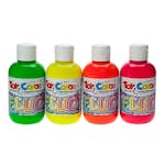 Färg ABA Skol Ready Mixed 4 Fluorescerande Färger x250 ml