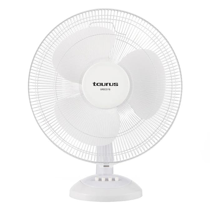 Bordsfläkt TAURUS Greco 16 Vit Skrivbordsfläkt 45W Oscillerande