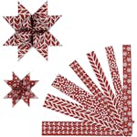 Stjärnstrimlor Creativ Company Vit/Röd 60 Strimlor/1 Förp