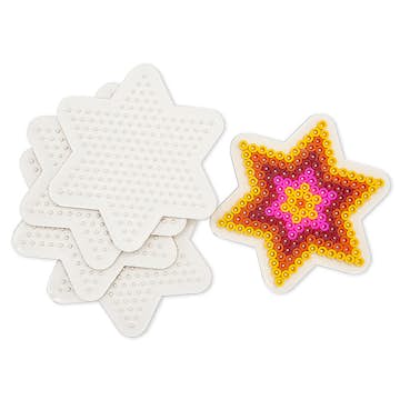 Pärlplatta Nabbi Nabbiplatta Biobeads stjärna Ø 9 cm 5 st