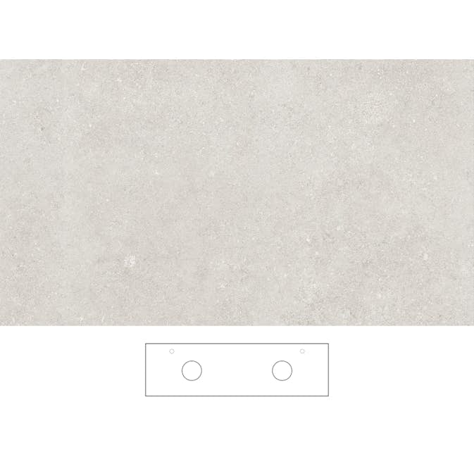 Bänkskiva Svedbergs Beric för Dubbla Tvättställ