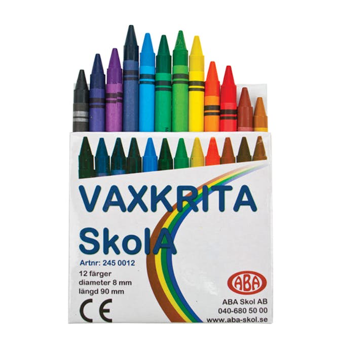 Vaxkrita ABA Skol SkolA 12 Färger