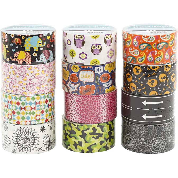 Gaffatejp Creativ Company Mixade Färger Mönster 12X5 m/1 Förp