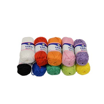 Minigarn ABA Skol Garn 10 Färger