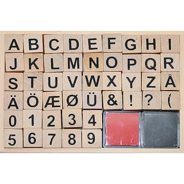 Stämplar ABA Skol Bokstäver Bokstäver Siffror 46 st